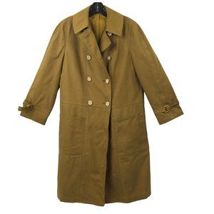 Vintage 70s Misty Harbor Double Breasted Trench Coat READ Womens 12R Dark Khaki
